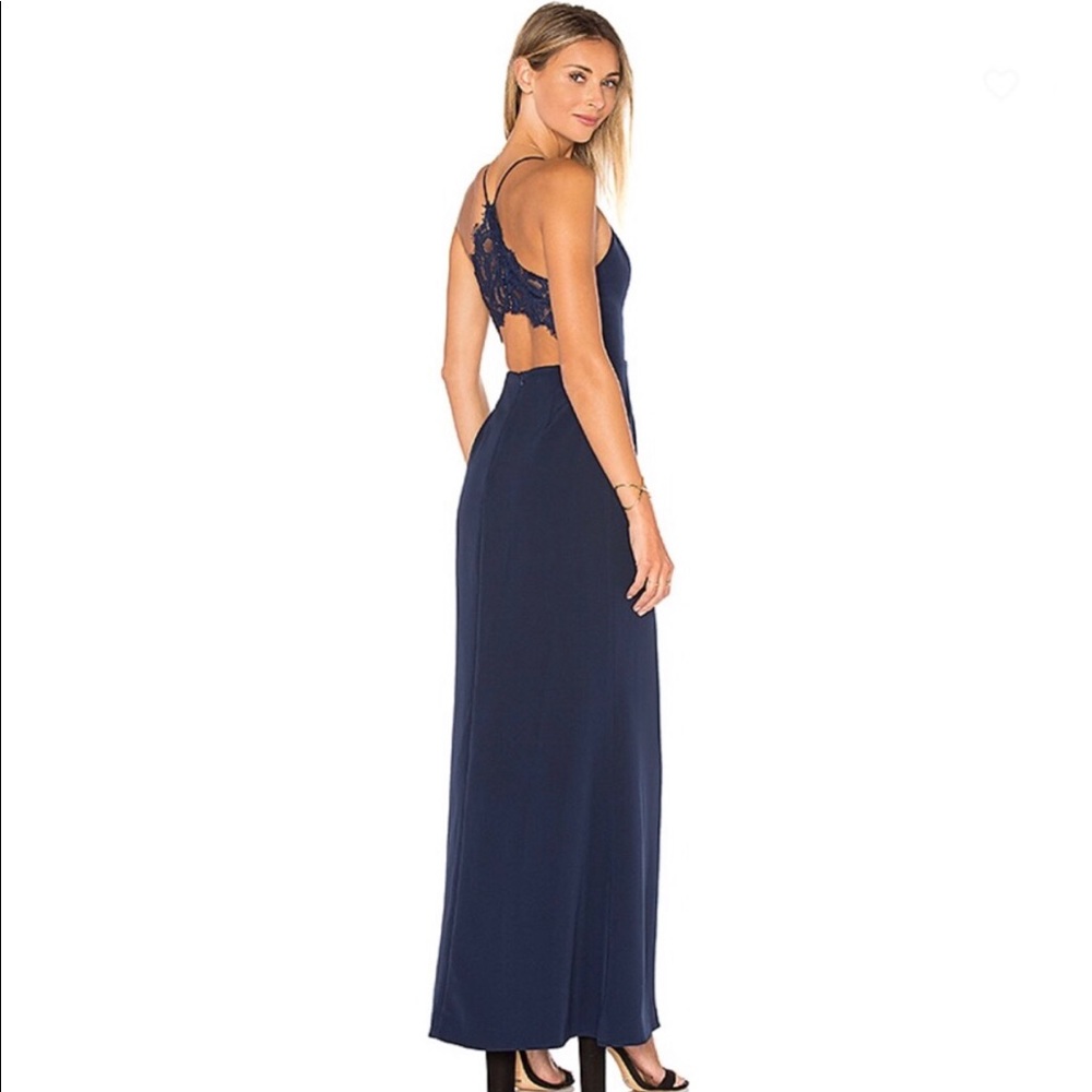 NEW Lovers+Friends Helena Gown Lace Blue 0 - Picture 4 of 9